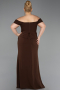 Robe De Graduation Grande Taille Longue Brun ABU6246