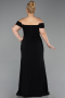 Robe De Graduation Grande Taille Longue Noir ABU6246