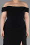Robe De Graduation Grande Taille Longue Noir ABU6246