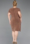Robe De Invitation Grande Taille Midi Or ABK2641