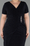 Robe De Invitation Grande Taille Midi Bleu Marine ABK2641