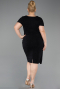 Robe De Invitation Grande Taille Midi Noir ABK2641