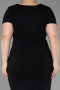 Robe De Invitation Grande Taille Midi Noir ABK2641
