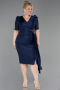 Robe de Soirée Grande Taille Midi Bleu Marine ABK2643