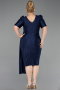 Robe de Soirée Grande Taille Midi Bleu Marine ABK2643
