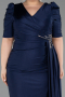 Robe de Soirée Grande Taille Midi Bleu Marine ABK2643