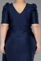 Robe de Soirée Grande Taille Midi Bleu Marine ABK2643