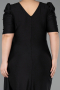 Robe de Soirée Grande Taille Midi Noir ABK2643
