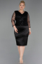 Robe De Invitation Grande Taille Midi Noir ABK2644