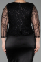 Robe De Invitation Grande Taille Midi Noir ABK2644