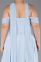 Robe Grande Taille Longue Mousseline Bleu clair ABU6247