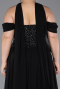 Robe Grande Taille Longue Mousseline Noir ABU6247