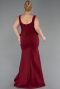Robe de Soirée Grande Taille Longue Rouge Bordeaux ABU6248