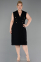 Robe De Invitation Grande Taille Midi Noir ABK2647