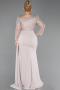 Robe Grande Taille Longue Beige ABU6213
