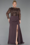Robe Grande Taille Longue Brun ABU6213