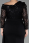 Robe Grande Taille Longue Noir ABU6213