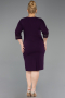 Robe De Invitation Grande Taille Midi Violet Foncé ABK2648