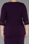 Robe De Invitation Grande Taille Midi Violet Foncé ABK2648