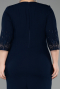 Robe De Invitation Grande Taille Midi Bleu Marine ABK2648