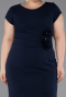 Robe De Invitation Grande Taille Midi Bleu Marine ABK2649