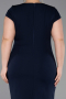 Robe De Invitation Grande Taille Midi Bleu Marine ABK2649