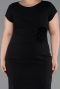 Robe De Invitation Grande Taille Midi Noir ABK2649