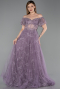 Robe de Soirée Longue Lavande ABU6244