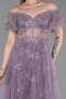 Robe de Soirée Longue Lavande ABU6244