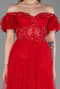 Robe de Soirée Longue Rouge ABU6244