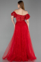 Robe de Soirée Longue Rouge ABU6244