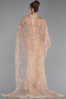 Robe de Soirée Longue Perlé Or ABU6220