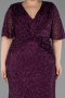 Robe De Soirée Grande Taille Longue Violet ABU4542