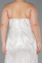 Robe de Soirée Grande Taille Longue Perlé Blanc ABU6206