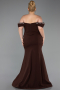 Robe De Soirée Grande Taille Longue Brun ABU6199