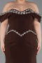 Robe De Soirée Grande Taille Longue Brun ABU6199