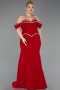 Robe De Soirée Grande Taille Longue Rouge ABU6199