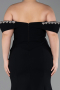 Robe De Soirée Grande Taille Longue Noir ABU6199