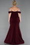 Robe De Soirée Grande Taille Longue Couleur Cerise ABU6199