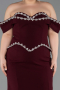 Robe De Soirée Grande Taille Longue Couleur Cerise ABU6199