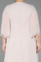 Robe De Soirée Grande Taille Longue Mousseline Beige ABU6177