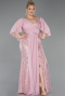 Robe de Soirée Grande Taille Longue Perlé Poudre ABU6261