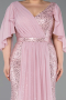 Robe de Soirée Grande Taille Longue Perlé Poudre ABU6261