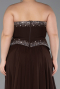 Robe de Soirée Grande Taille Longue Mousseline Brun ABU6189