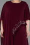 Robe De Soirée Grande Taille Longue Mousseline Prune ABU6179