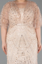 Robe De Soirée Grande Taille Perlé Longue Or ABU5722