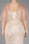 Robe De Soirée Grande Taille Perlé Longue Or ABU5722