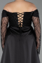 Robe De Soirée Grande Taille Longue Perlé Noir ABU6093