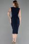 Robe de Soirée Midi Bleu Marine ABK2653