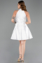 Robe de Cérémonie Courte Satin Blanc ABK2654